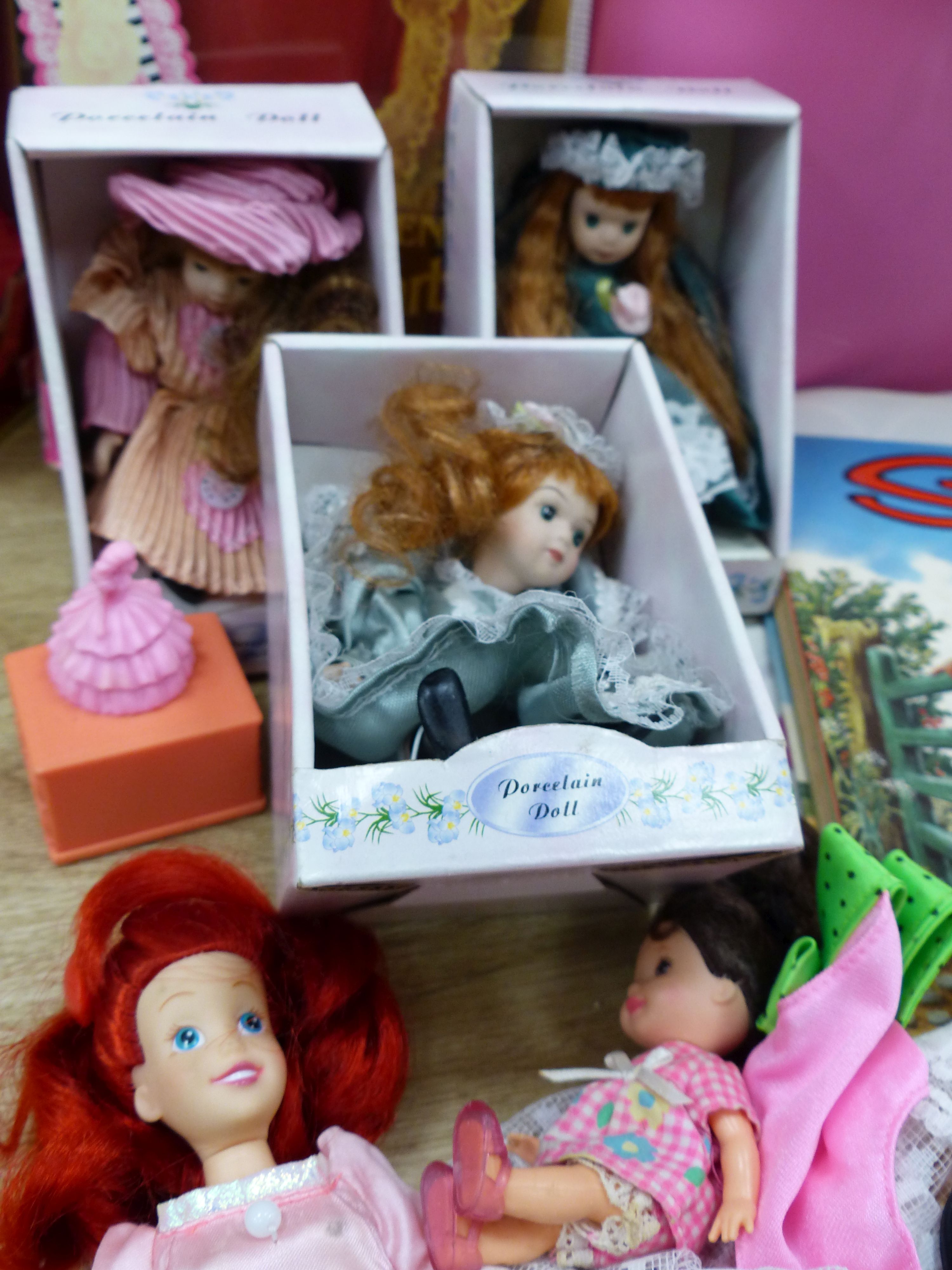 Six various Barbie dolls and other Barbie and doll related ephemera